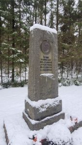 Brizule. Piemineklis Zigfrīda Annas Meierovica nāves vietā.