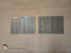 Piemiņas plāksnes Valles luterāņu baznīcā