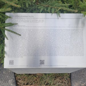 Piemiņas vieta nacionāliem partizāniem Kabilē - Mans spēks ir mana tauta